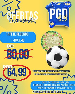 PROMOÇÃO 05.05 Tapete Redondo 140x140cm