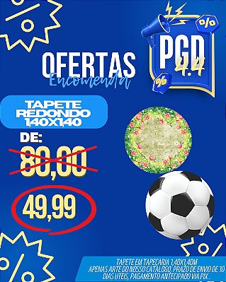 PROMOÇÃO 4.04 Tapete Redondo 140x140cm