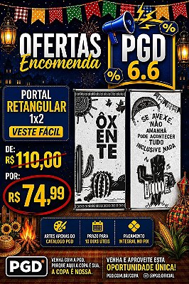 PROMOÇÃO 06 06 - PORTAIS VESTE FÁCIL 100X200