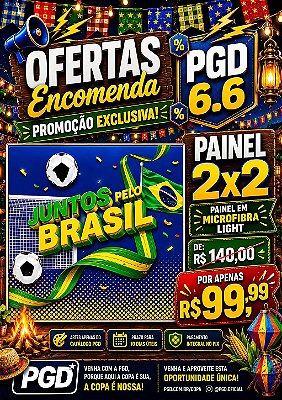 PROMOÇÃO 06 06 - PAINEL RETANGULAR 200X200