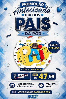 DIA DOS PAIS - CAPA PAINEL REDONDO 1,50