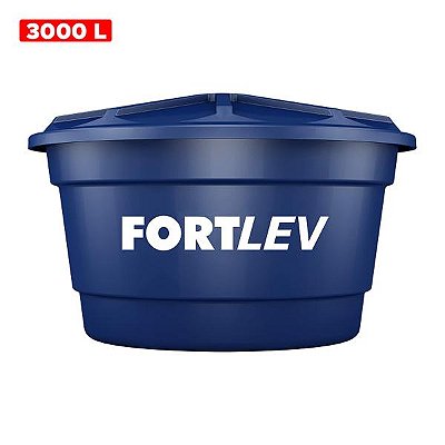 CAIXA D'AGUA 3000 LITROS PVC COM TAMPA - FORTLEV