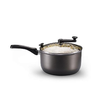 Panela Pipoqueira MTA 3,6L Grafite com Tampa Transparente