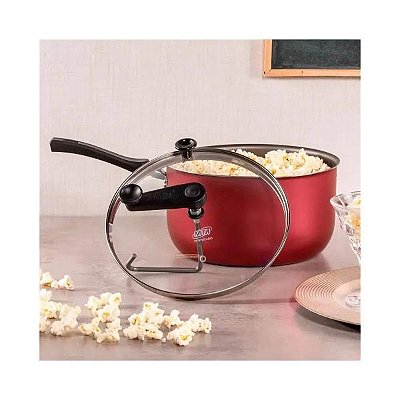 Panela Pipoqueira MTA 3,6L Cereja com Tampa Transparente