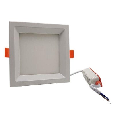 Painel LED Recuado 22W Alumínio Embutir Quadrado IP20 Luz Branca 80666004 Blumenau