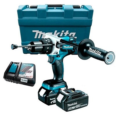 Parafusadeira/Furadeira 18V 3Ah + Bateria Makita DHP481RFE