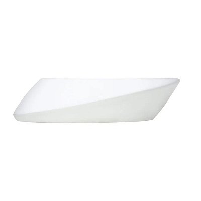 Cuba de apoio oval Vulcano branco brilhante