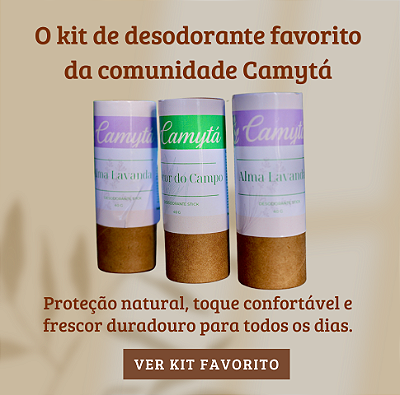 Kit 3 Desodorantes Naturais em Stick