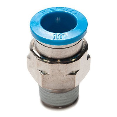 Conexão Pneumática Engate Rápido Rosca 1/4 x 10mm QS-1/4-10 - Festo