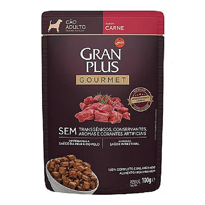 GRAN PLUS SACHE CAES CARNE 100GR