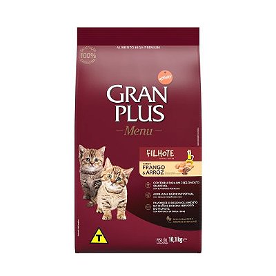 GRAN PLUS GATO FILHOTE FRANGO ARROZ 1KG