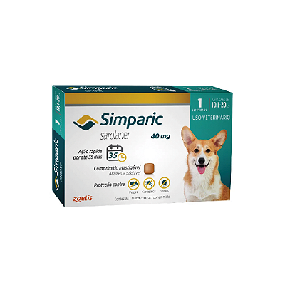 simparic 40mg 10,1 à 20kg