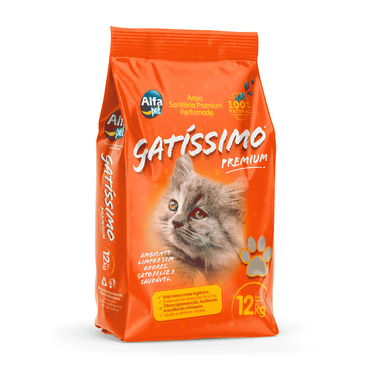 Areia Higiênica Gatíssimo para Gatos Perfumada 12kg