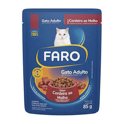 Ração Úmida Faro Carne ao Molho para Gatos Adultos