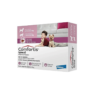 Antipulgas Comfortis 140mg - Caes 2,3 a 4,5kg e Gatos 1,4 a 2,8kg - Elanco