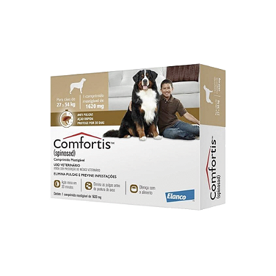 Antipulgas Comfortis 1620mg - Caes 27 a 54kg - Elanco