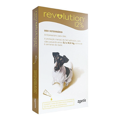 Antipulgas Revolution 12% Cães 5,1 a 10kg