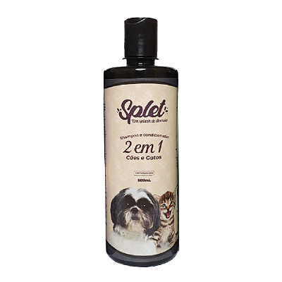 Shampoo Condicionador 2 em 1 cães/gatos 500ml Splet