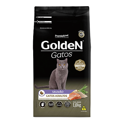 Ração Seca PremieR Pet Golden Gatos Adultos Salmão 1kg