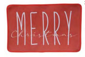 Tapete Decorativo Natal (VERMELHO BRANCO) 60cm