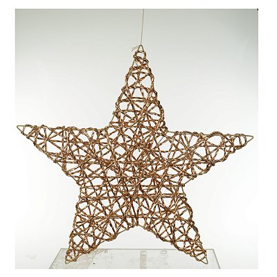 Enfeite Estrela de Natal Aramada (Dourado) 40cm