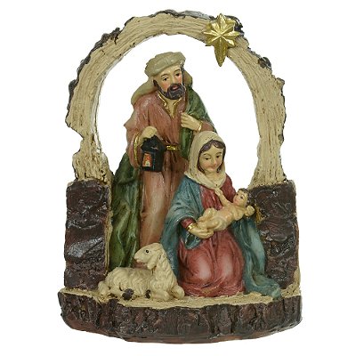 Mini Presépio Sagrada Familia Natal (Colorido) 11,4cm