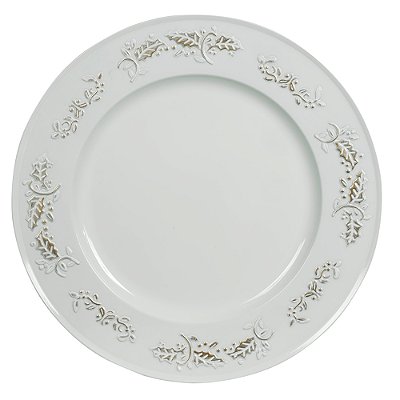 Natal Sousplat Clássico PLT (Branco Dourado) 33d