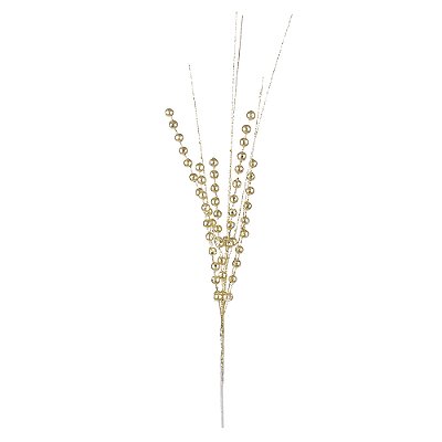 Complemento Bolinha Natal c/ Glitter Dourado 54cm