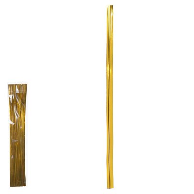 Fecho Prático Natal Dourado 30cm C/100 Fitas