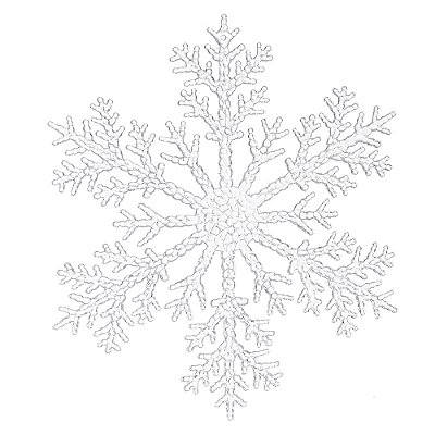 Enfeite Natal Floco de Neve Transparente 25cm