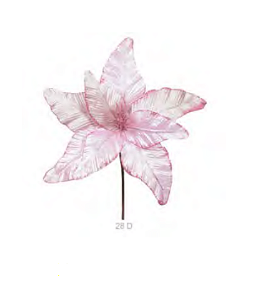 Flor de Natal Bico de Papagaio c/ Glitter (Rose Champanhe) 30cm