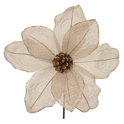 Folha de Natal c/ Glitter (Rose) 50cm