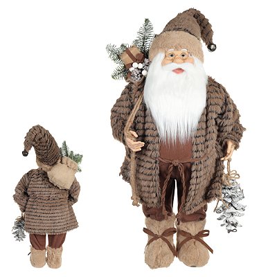 Papai Noel Natal em Pé Marrom 60cm