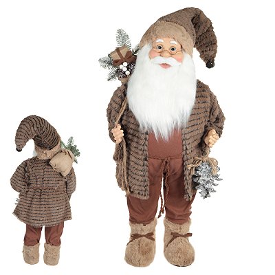Papai Noel Natal em Pé Marrom 90cm