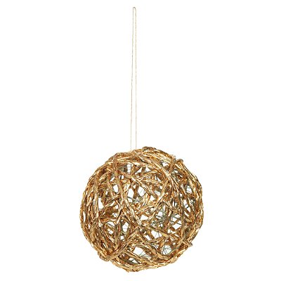 Bola de Natal Aramada (Dourado) 10cm