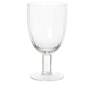 Jogo Taças 415ml c/6 Peças Canelado Transparente 16cm