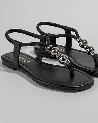 Rasteira Cordão Preto