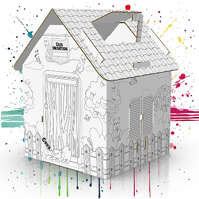 Casa Encantada Para Colorir - Eu Amo Papelão