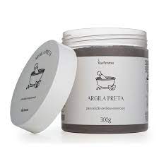 ARGILA CORPO E ROSTO BASIC PRETA 300G VIA AROMA