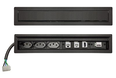 Caixa De Tomada De Embutir Em Mesas, Com HDMI, USB, Rede, Telefonia