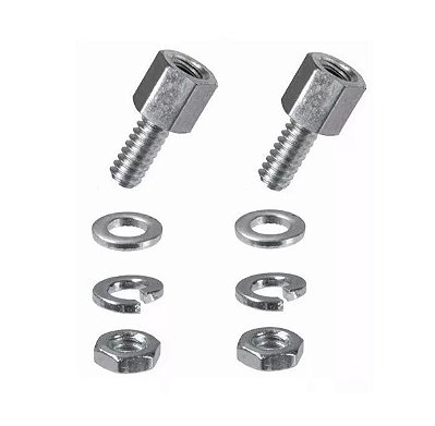 Parafusos Kit Retenção 12mm Curto Para Conector Db9 - 20 Kits