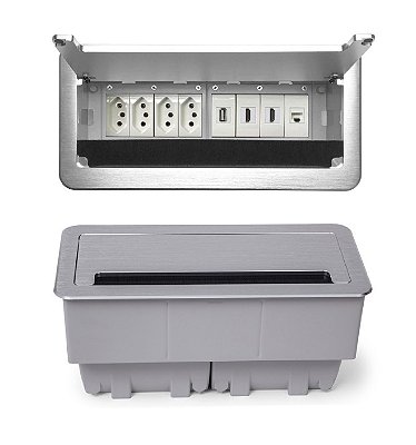 Caixa Tomada Completa Colarinho Aluminio Anodizado - M18