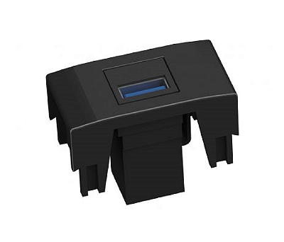 Módulo USB 3.0 + Bloco Para Caixa De Tomadas Dutotec/QTMov/Pezzi