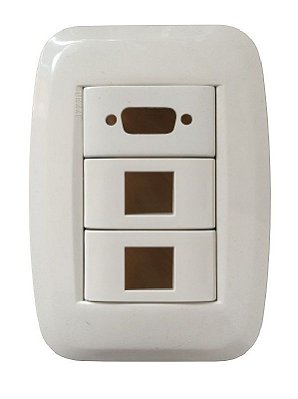 Carregador USB 2.1A Padrão Keystone Para Espelho 4x2 - Dealmex