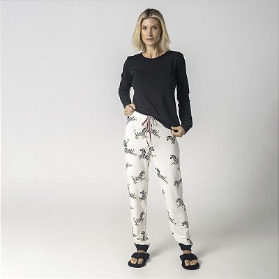 Pijama Feminino Longo Zebra
