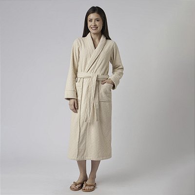 Robe Feminino Longo Soft Creme
