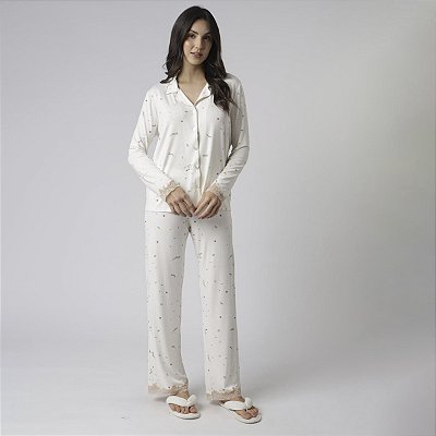 Pijama Feminino Aberto Longo Brisa