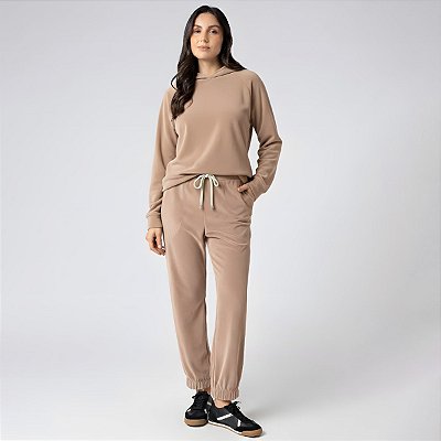 Conjunto Plush Balance Style Grão com Capuz