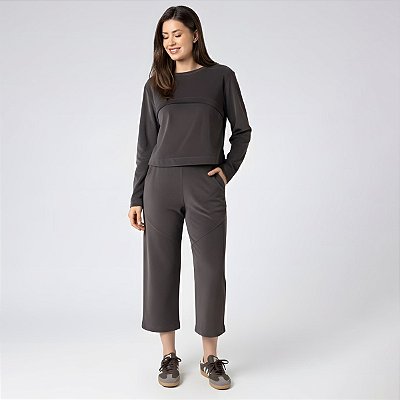 Conjunto Plush Balance Style Cinza Chumbo