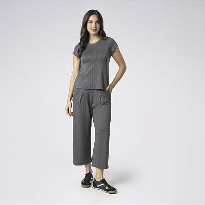 Conjunto Pantacourt Balance Style Cinza